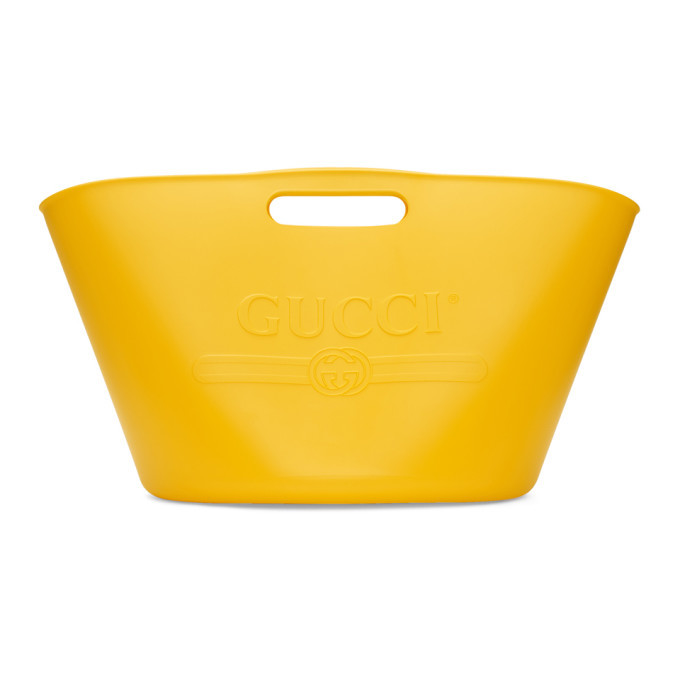 Gucci Yellow Large Rubber Bucket Tote Gucci