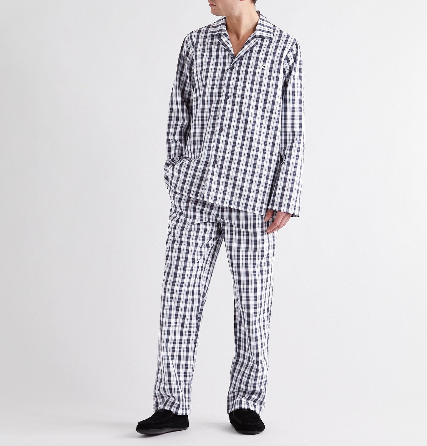 Bedoel Stoffig Mus Hugo Boss - Checked Cotton-Poplin Pyjama Set - Black Hugo Boss