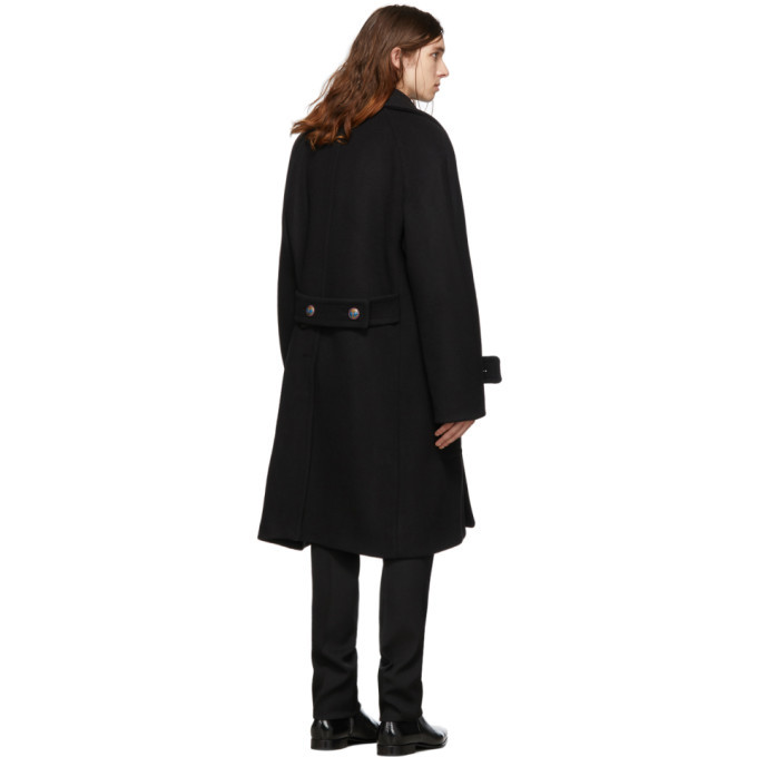 Givenchy Black Long Double Breasted Coat Givenchy