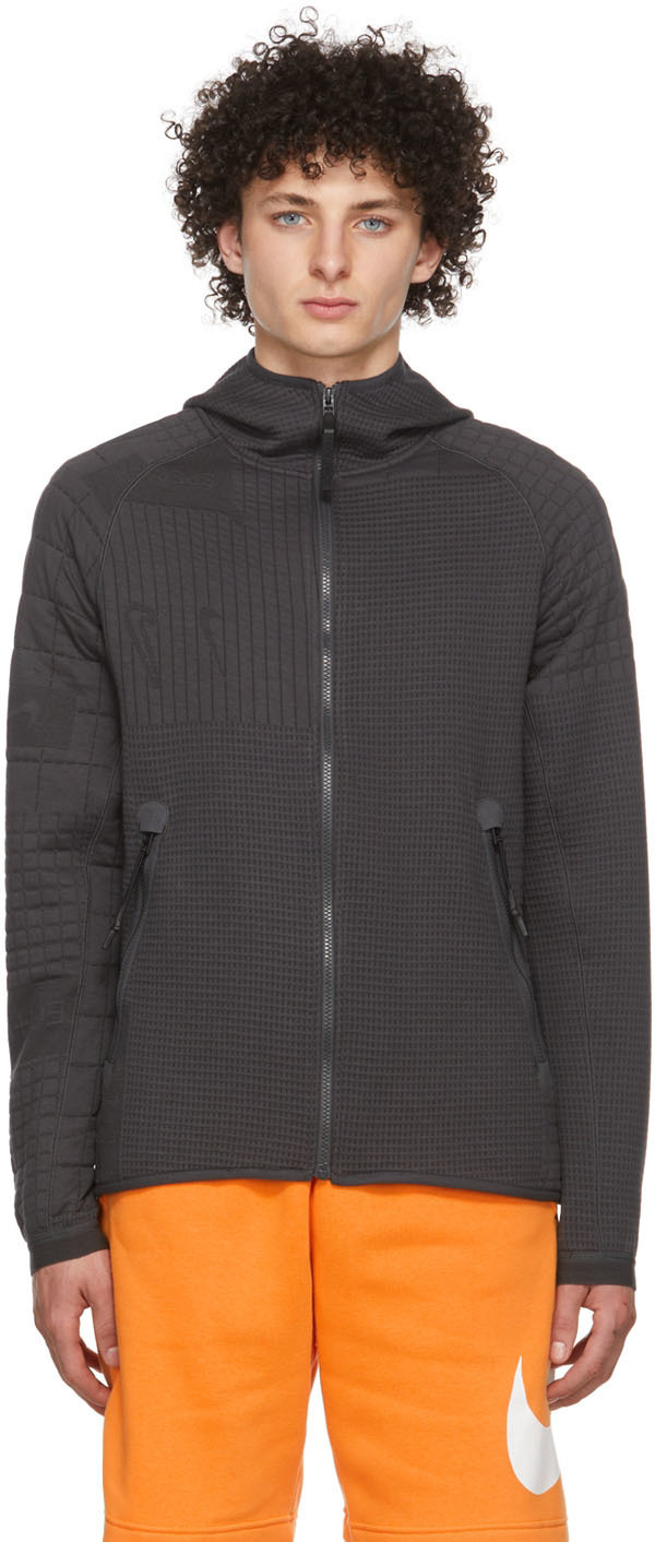 Nike Gray Polyester Hoodie Nike