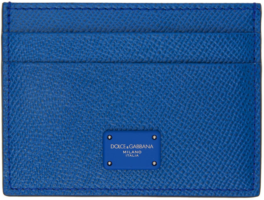 Dolce & Gabbana Blue Dauphine Card Holder Dolce & Gabbana