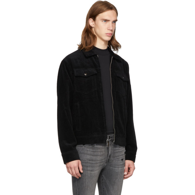 Frame Black Corduroy Trucker Jacket 