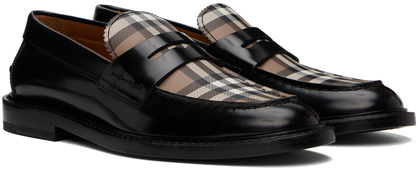 Burberry Black Croftwood Penny Loafers Burberry