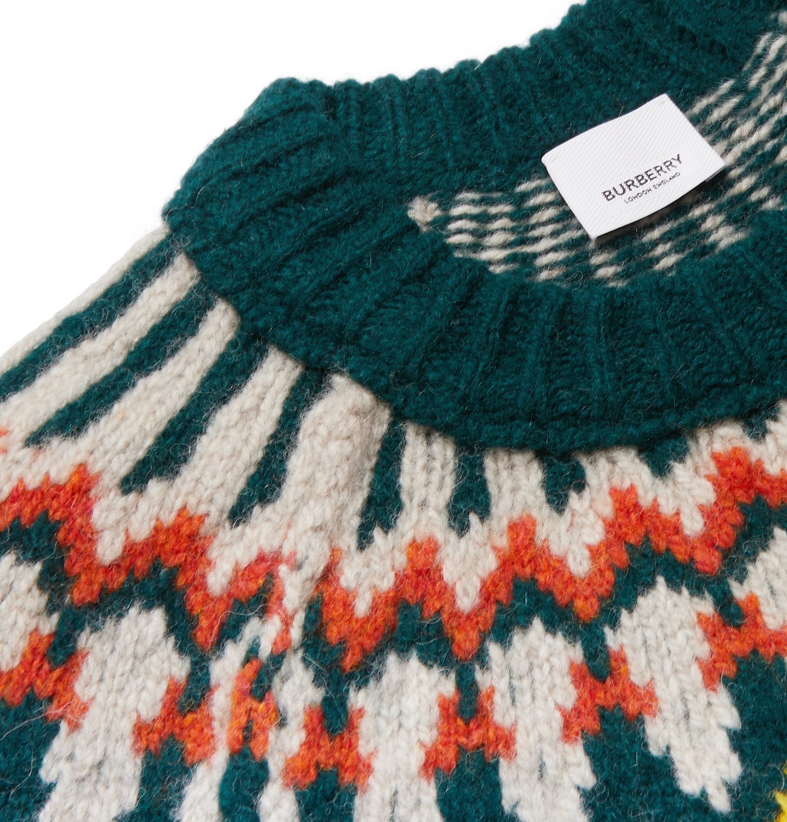 burberry fair isle sweater