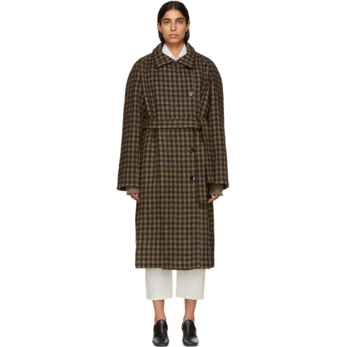 Lemaire Brown Double-Breasted Coat Lemaire