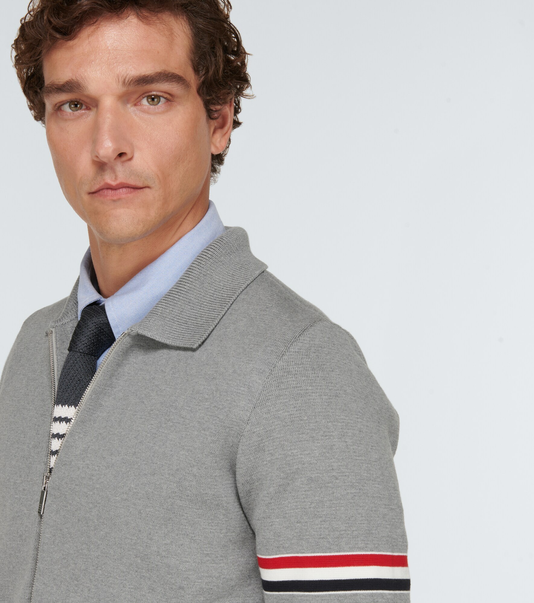 Thom Browne Cottonblend zipup sweater Thom Browne