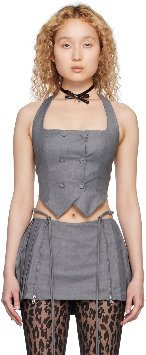Photo: Nodress Gray Asymmetric Vest