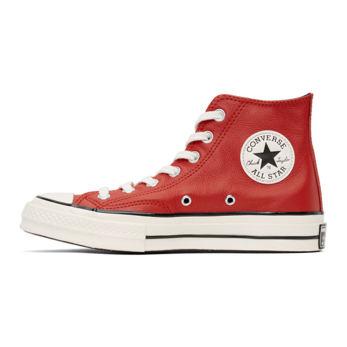 Converse Red Leather Chuck 70 Hi Sneakers Converse