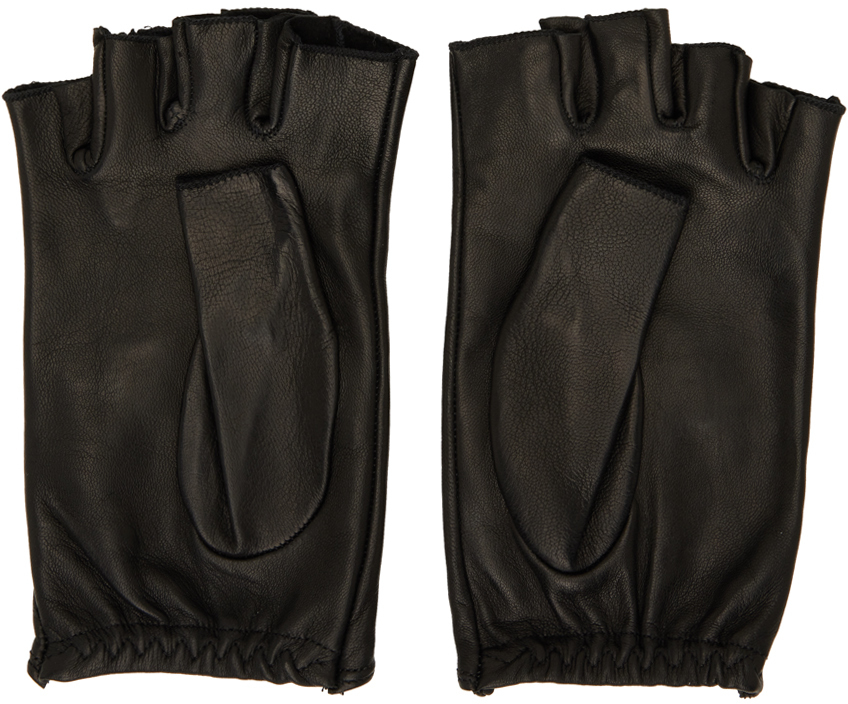 Vivienne Westwood Black Orb Stud Fingerless Gloves Vivienne Westwood