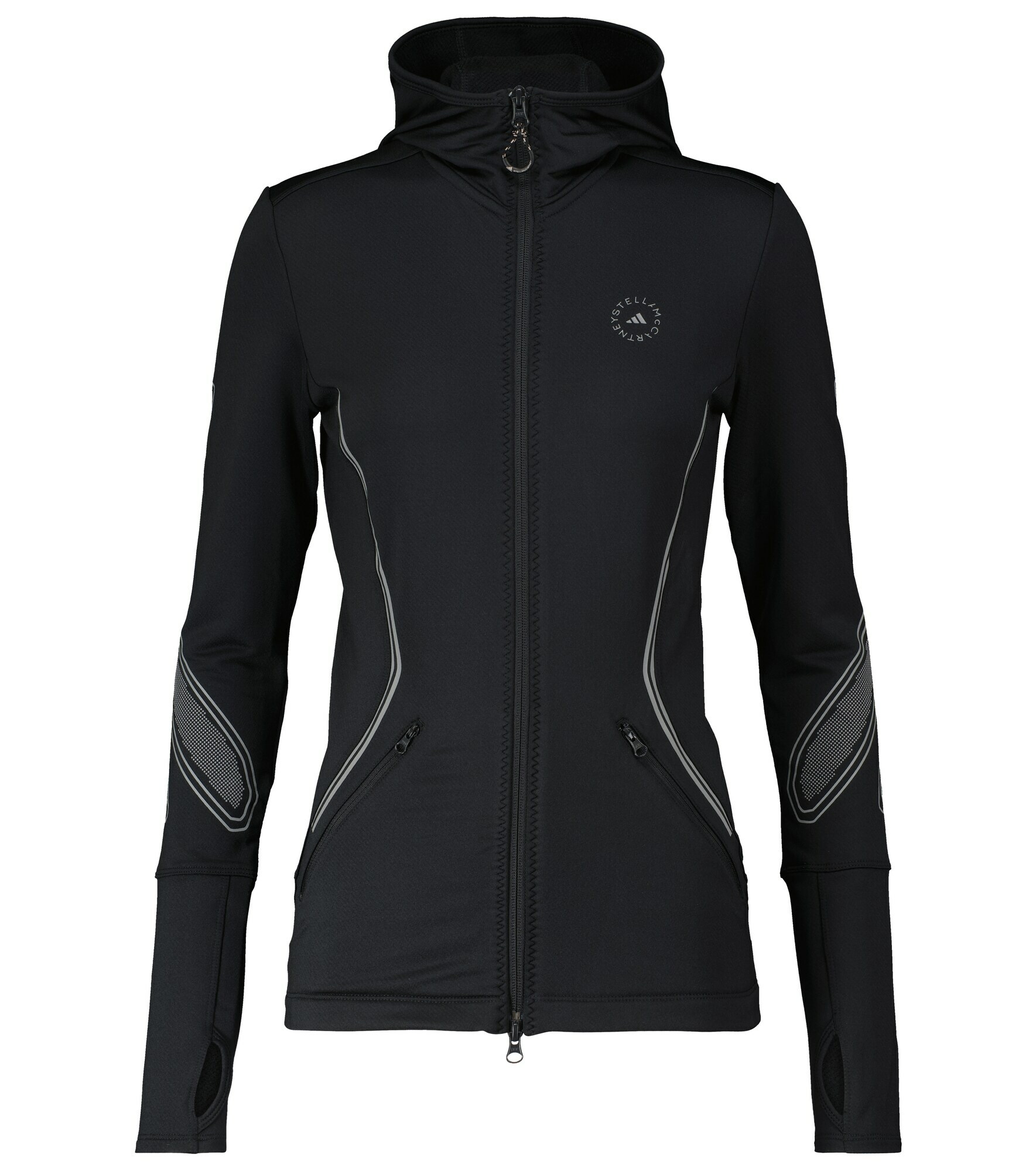 Stella McCartney Black Sweatshirt Hooded Brand Name Emb