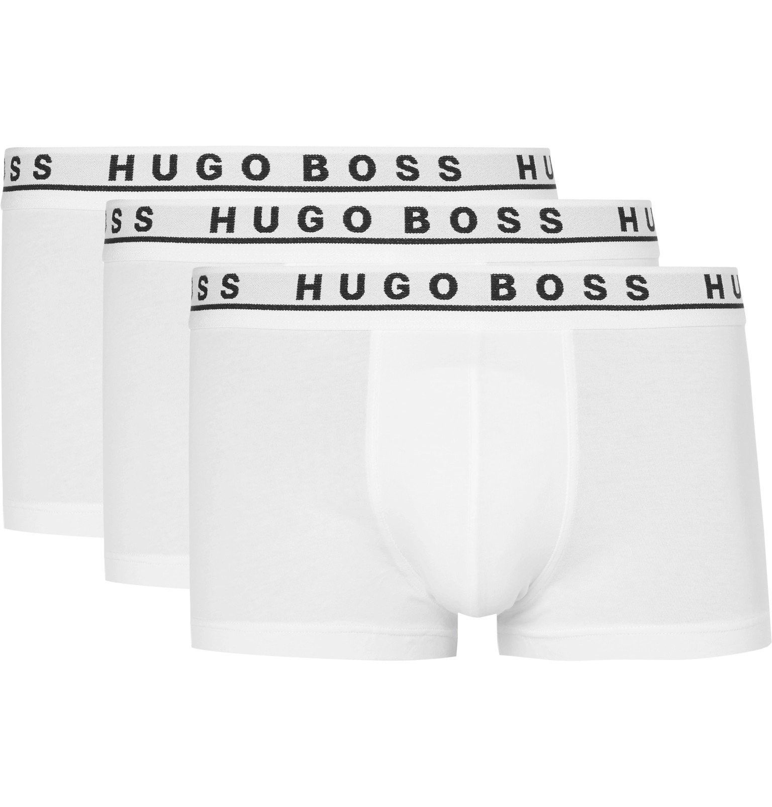 Hugo Boss ThreePack StretchCotton Boxer Briefs White Hugo Boss