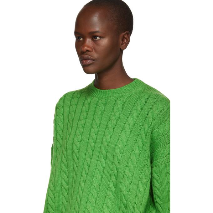 Loewe Green Cable Knit Sweater Loewe