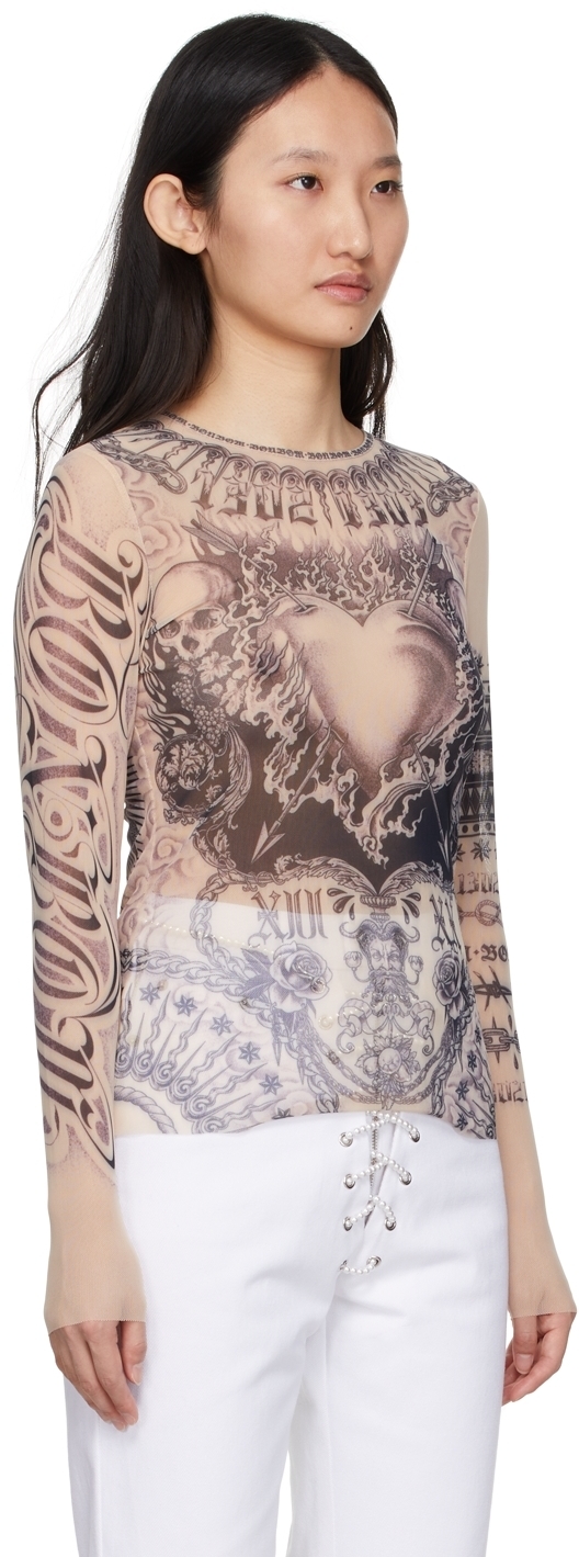 COLLUSION short sleeve tshirt with tattoo mesh print  ASOS