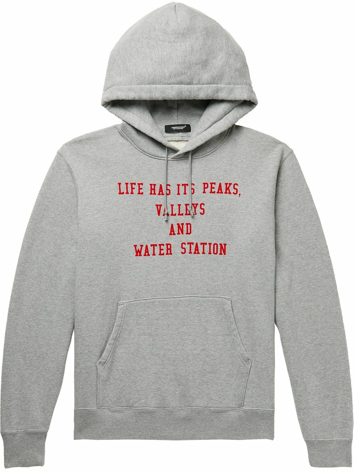 UNDERCOVER Printed CottonJersey Hoodie Gray Undercover