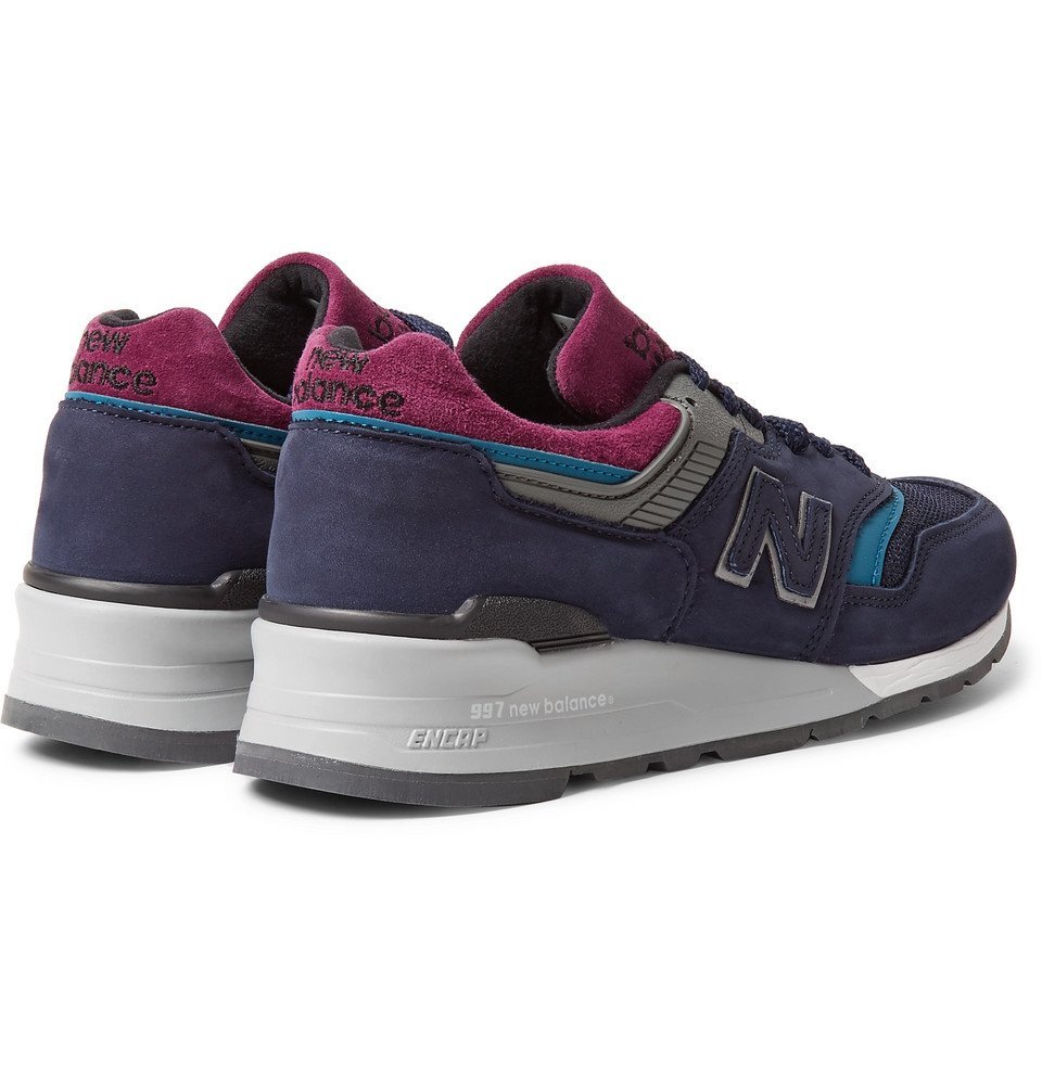 New Balance - 997 Nubuck, Suede and Mesh Sneakers - Men - Navy