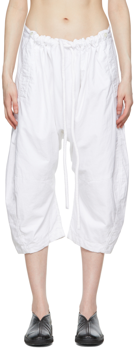 Lemaire White Cotton Shorts Lemaire