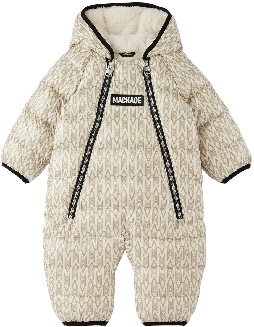Mackage Baby Beige Bambi Down Snowsuit Mackage