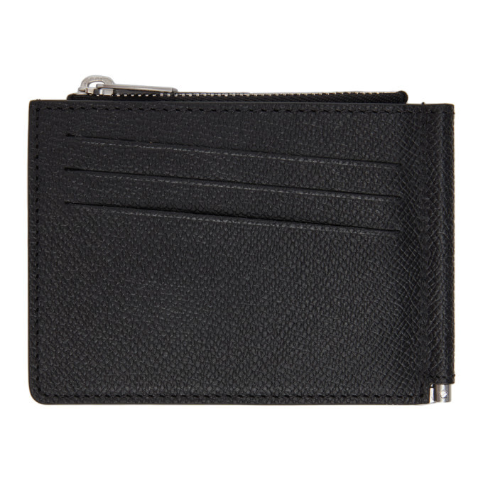 Maison Margiela Black Grained Money Clip Wallet Maison Margiela