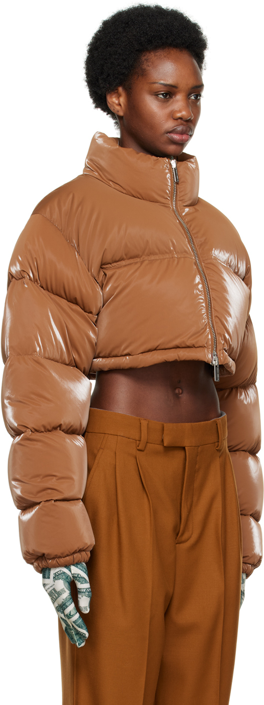 VTMNTS Brown Cropped Down Jacket VTMNTS