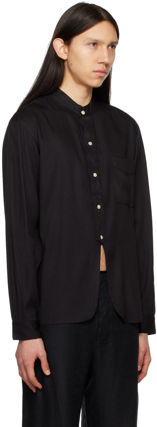 Connor McKnight Black Band Collar Shirt