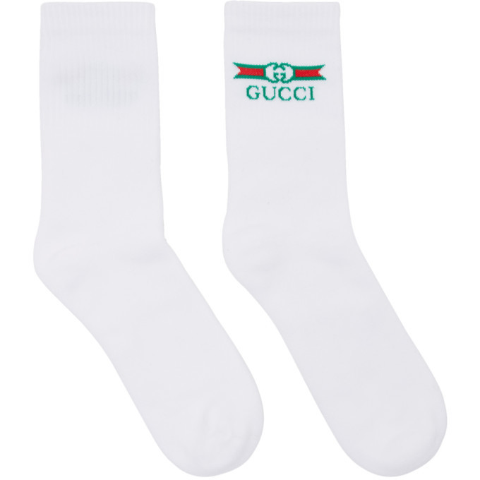 Gucci White Logo Socks Gucci