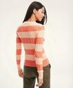 Brooks Brothers Women's Supima Cotton Striped Cable Sweater | Orange
