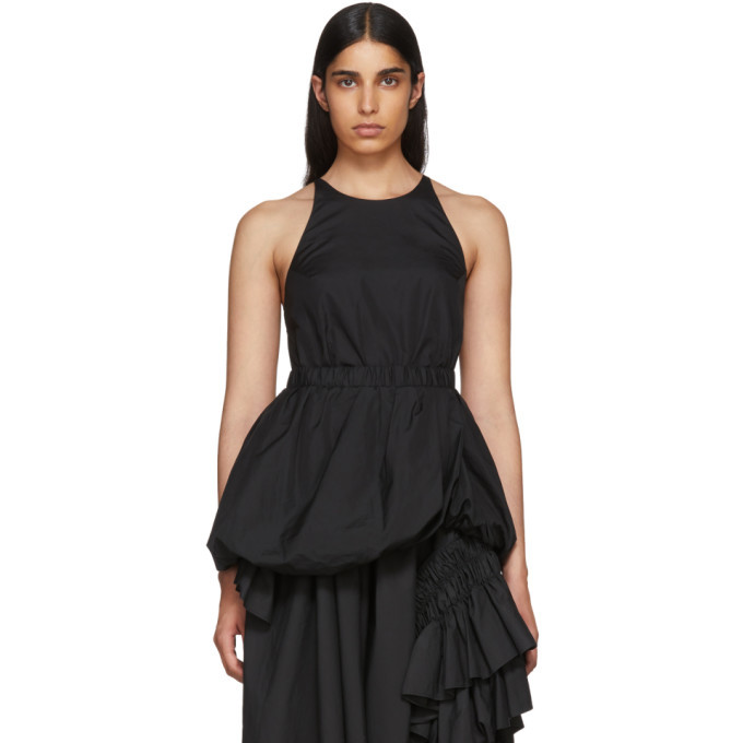 bubble hem black top