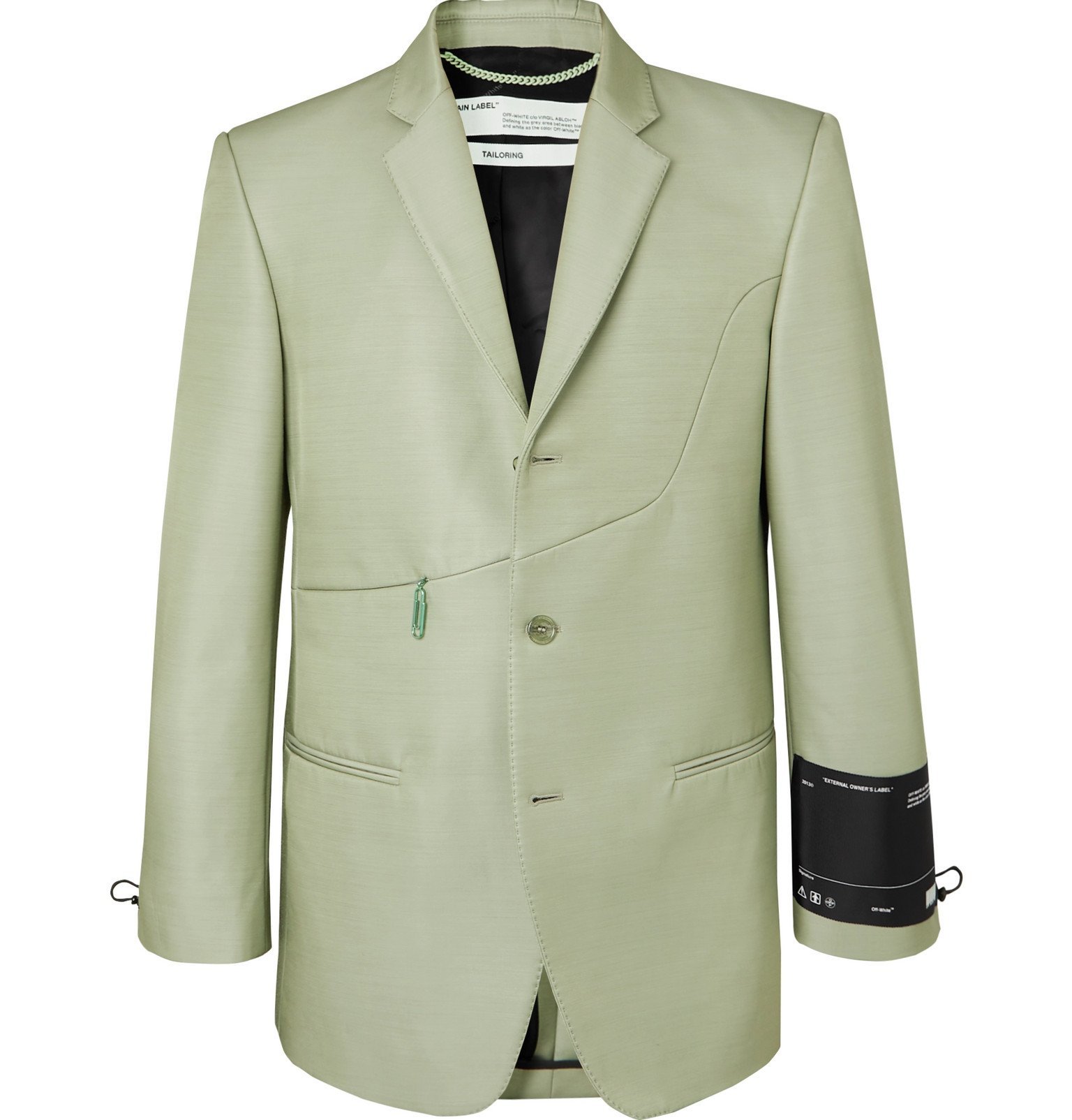 off white green blazer