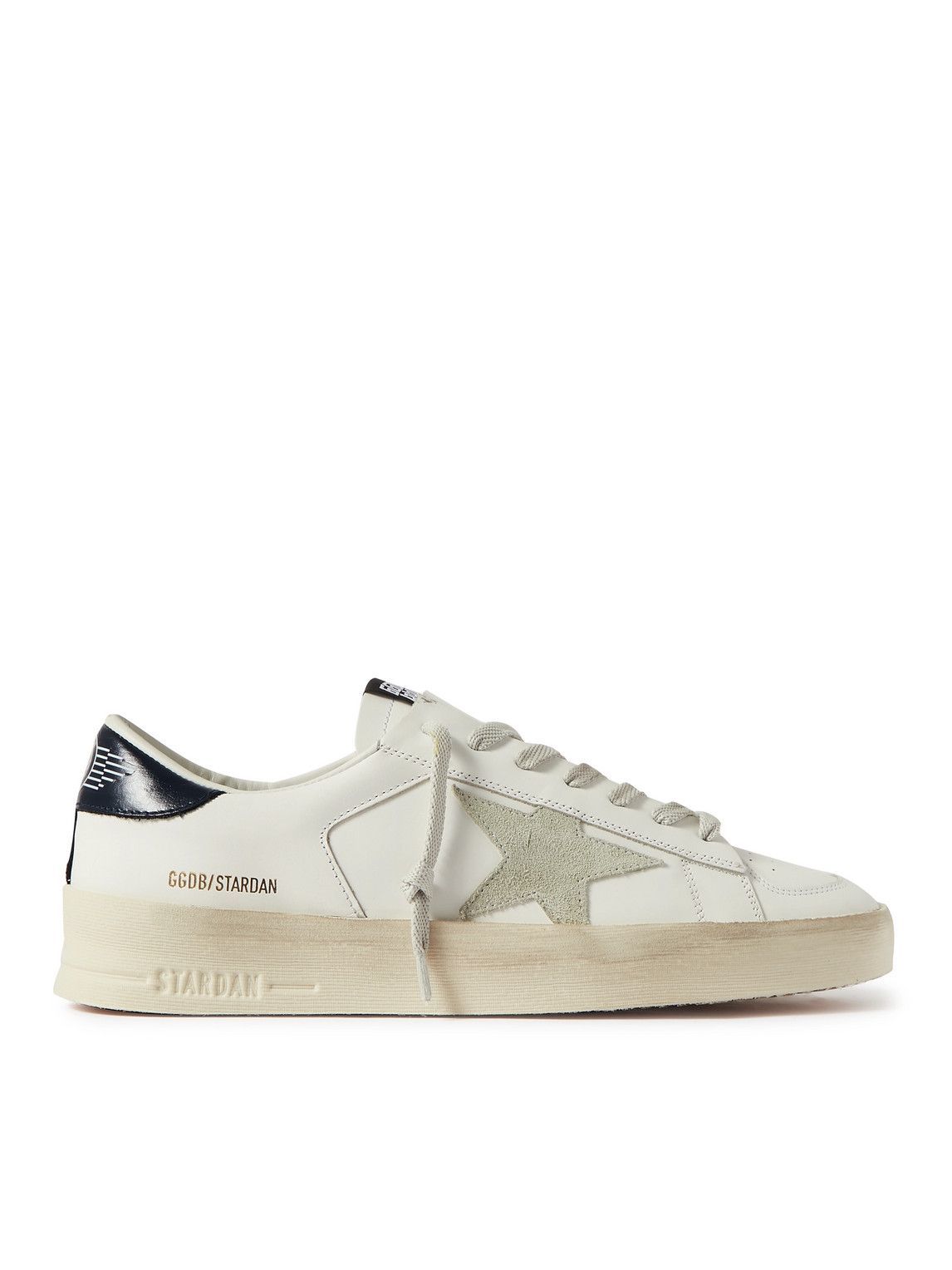 Golden Goose - Stardan Suede-Trimmed Leather Sneakers - White Golden ...