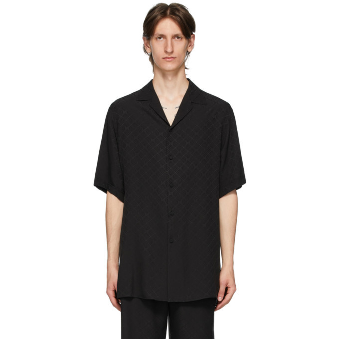 gucci black silk shirt