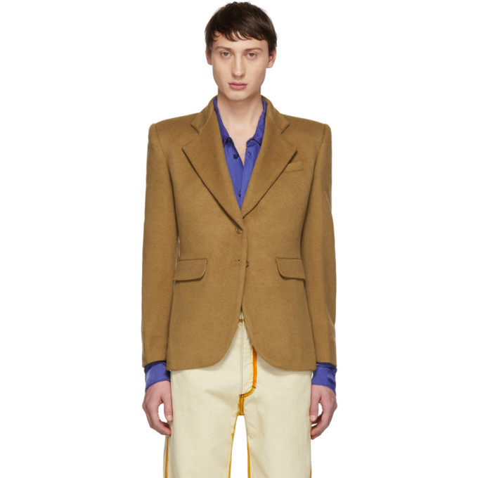 tan wool blazer