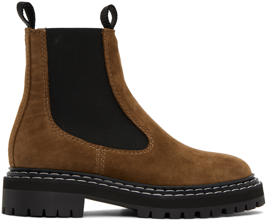 Proenza Schouler Brown Lug Sole Chelsea Boots Proenza Schouler