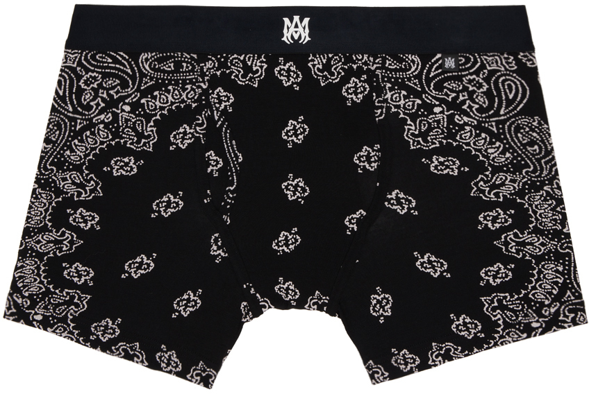 AMIRI Black & White Bandana Boxer Briefs Amiri