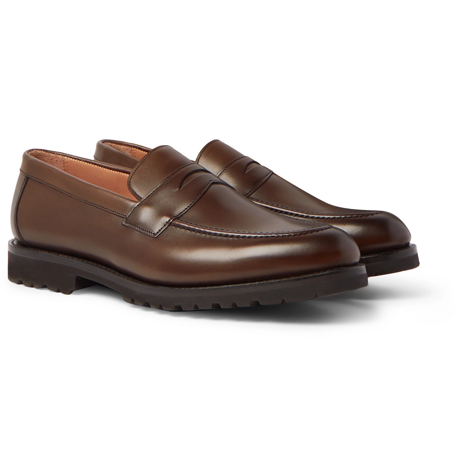 Cheaney - Hadley Burnished-Leather Penny Loafers - Brown Cheaney