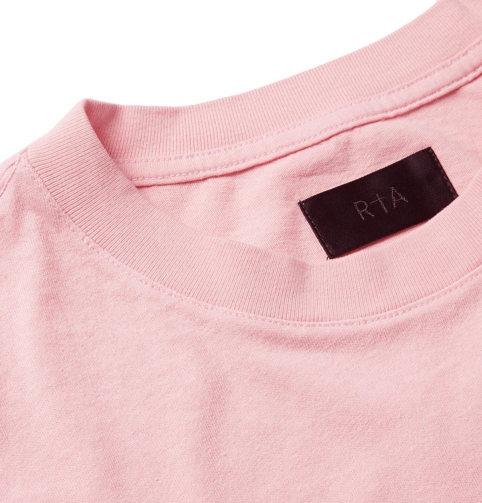 RtA - Printed Cotton-Jersey T-Shirt - Pink RtA