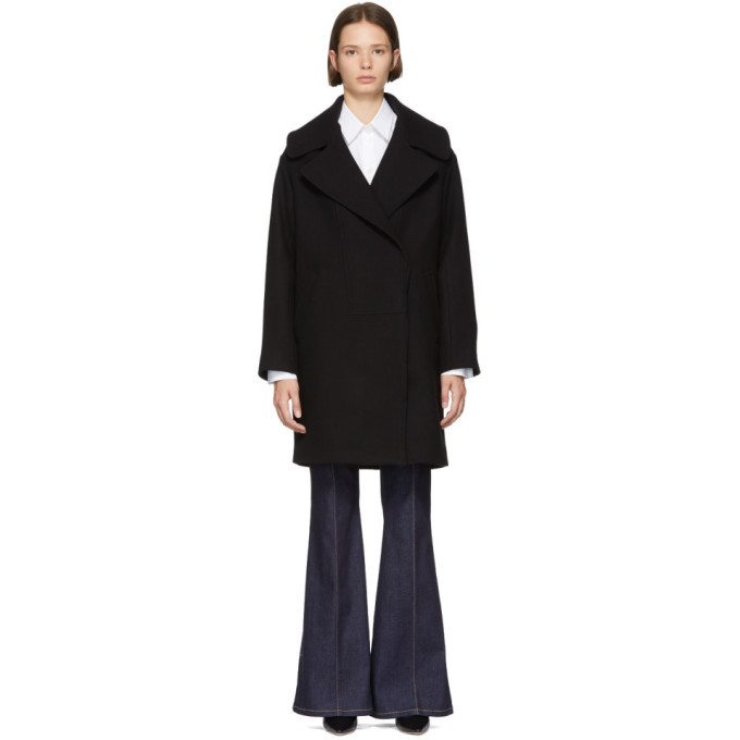 Stella McCartney Black Oversized Wool Coat Stella McCartney