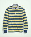 Brooks Brothers Men's Sueded Cotton Stripe Rugby | Yellow