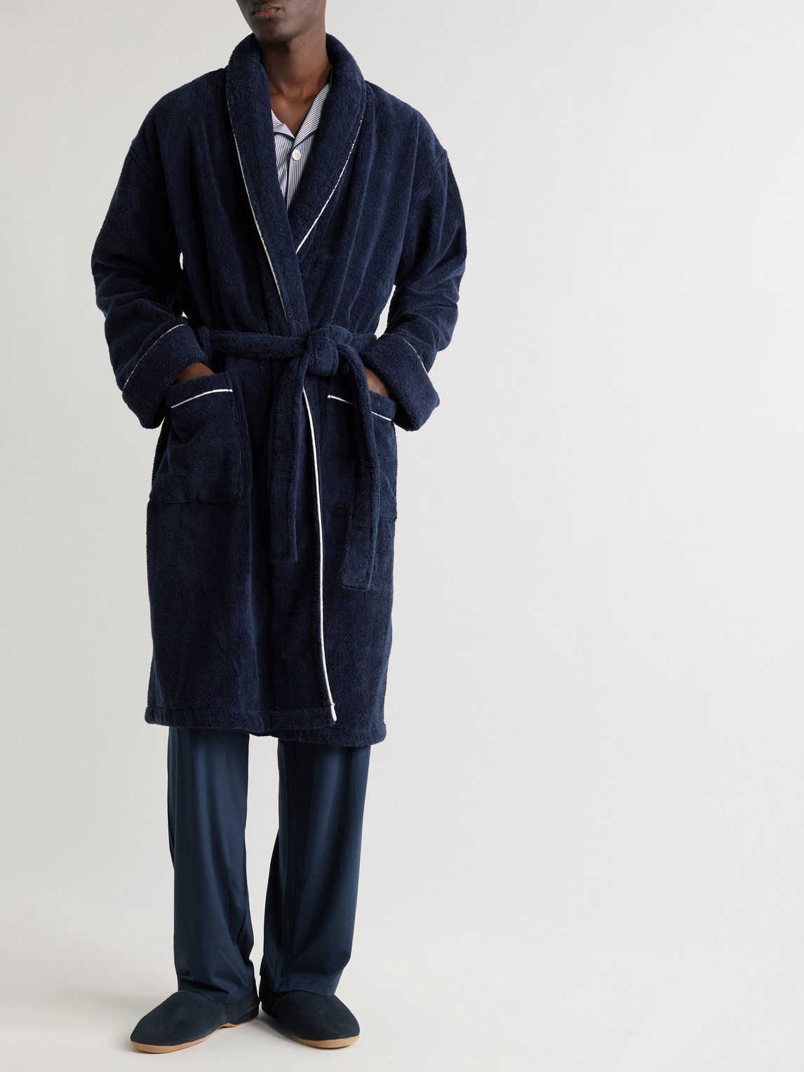 Orlebar Brown - Elroy Cotton-Terry Robe - Blue Orlebar Brown