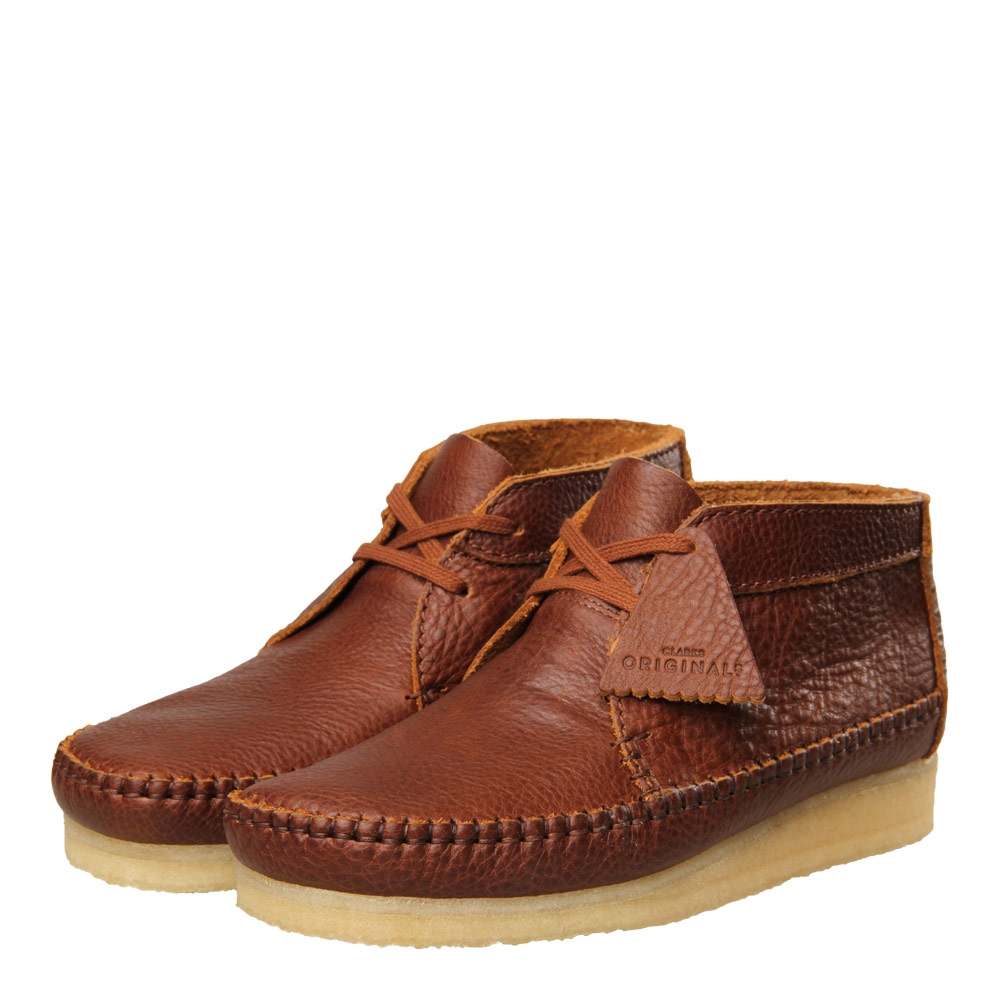 clarks weaver boot tan leather