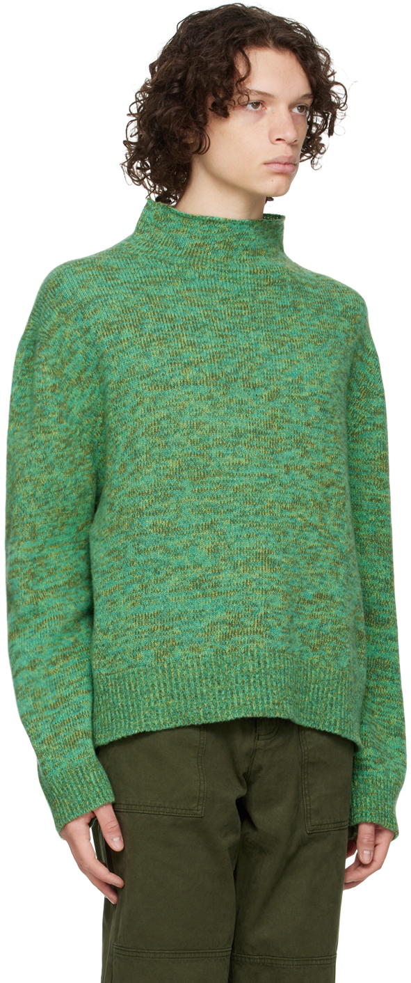 Schnayderman's Green Marled Turtleneck Schnaydermans