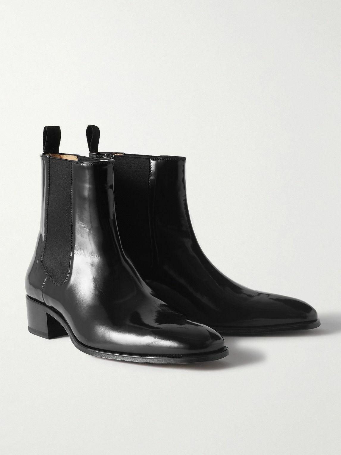 TOM FORD - Alec Patent-Leather Chelsea Boots - Black TOM FORD