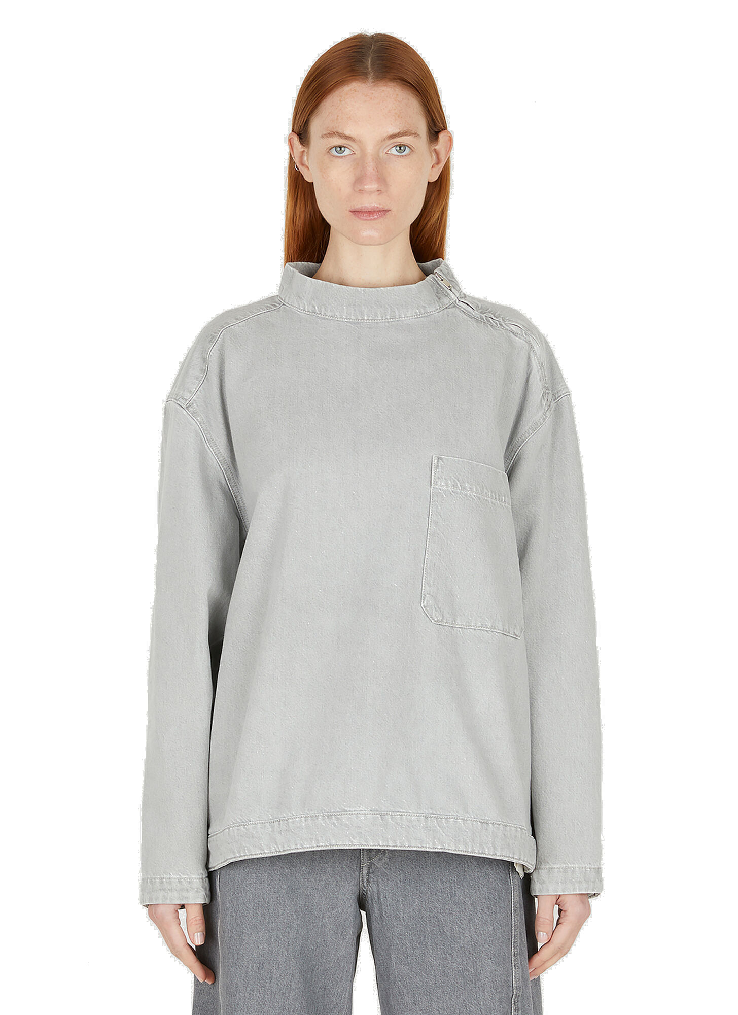 Zipped Top in Grey Lemaire