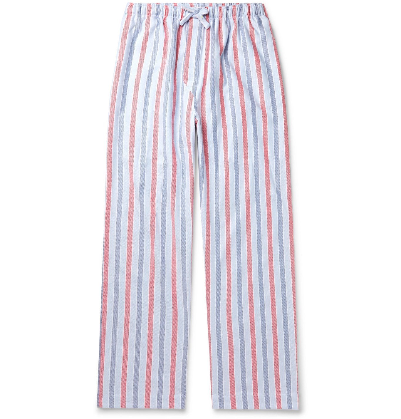 Derek Rose - Kelburn Striped Brushed-Cotton Pyjama Trousers - Blue ...