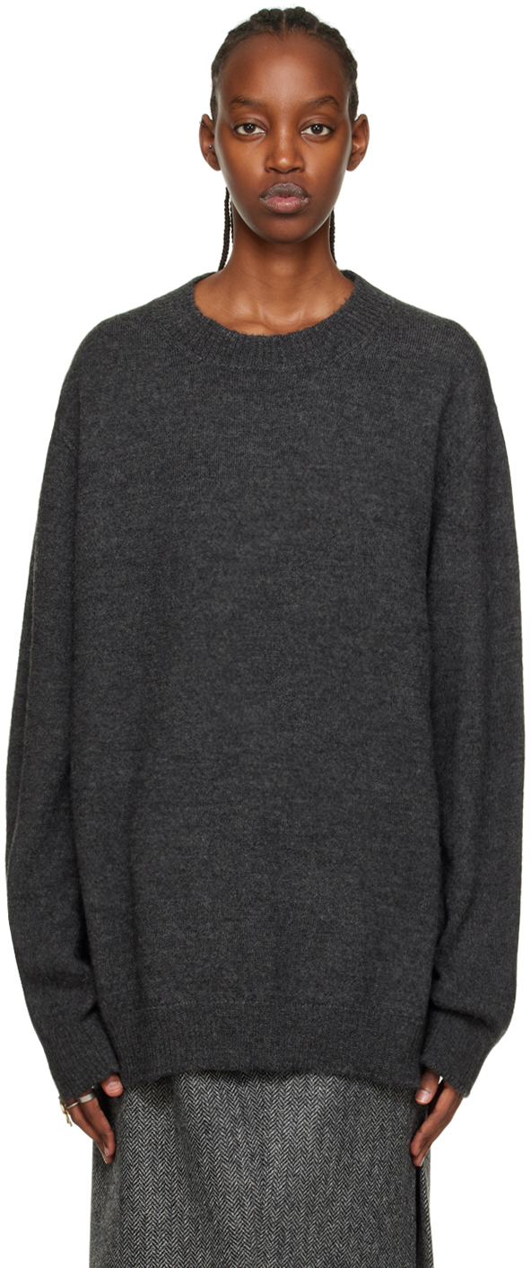 Maison Margiela Gray Crewneck Sweater Maison Margiela