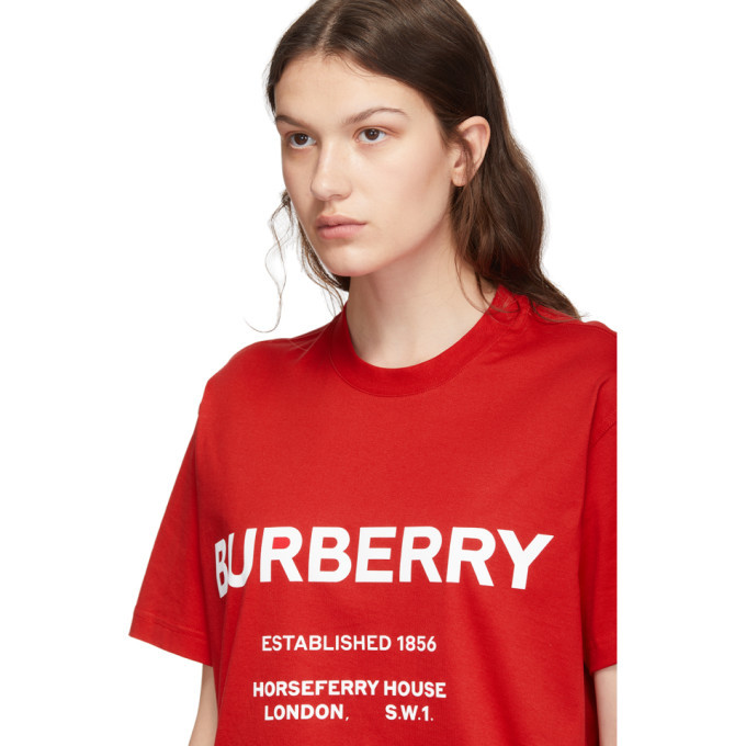 Burberry Red Hustley T-Shirt Burberry