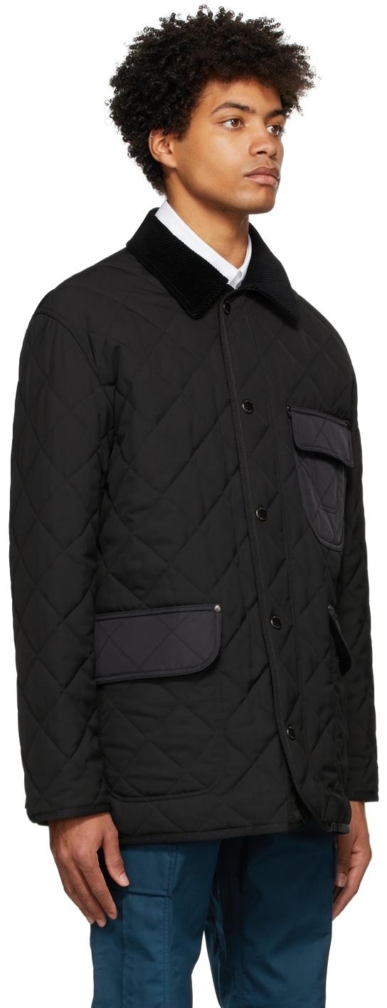 Burberry Black Diamond Quilted Alston Field Jacket Burberry