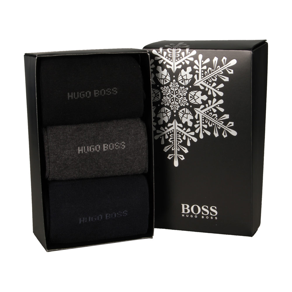 3 Pack Sock Gift Set - Grey Hugo Boss