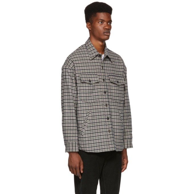 Golden Goose Tan Check Harald Shirt Golden Goose Deluxe Brand