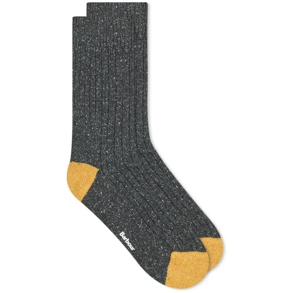 Barbour Men's Houghton Sock in Charcoal/Ochre Barbour
