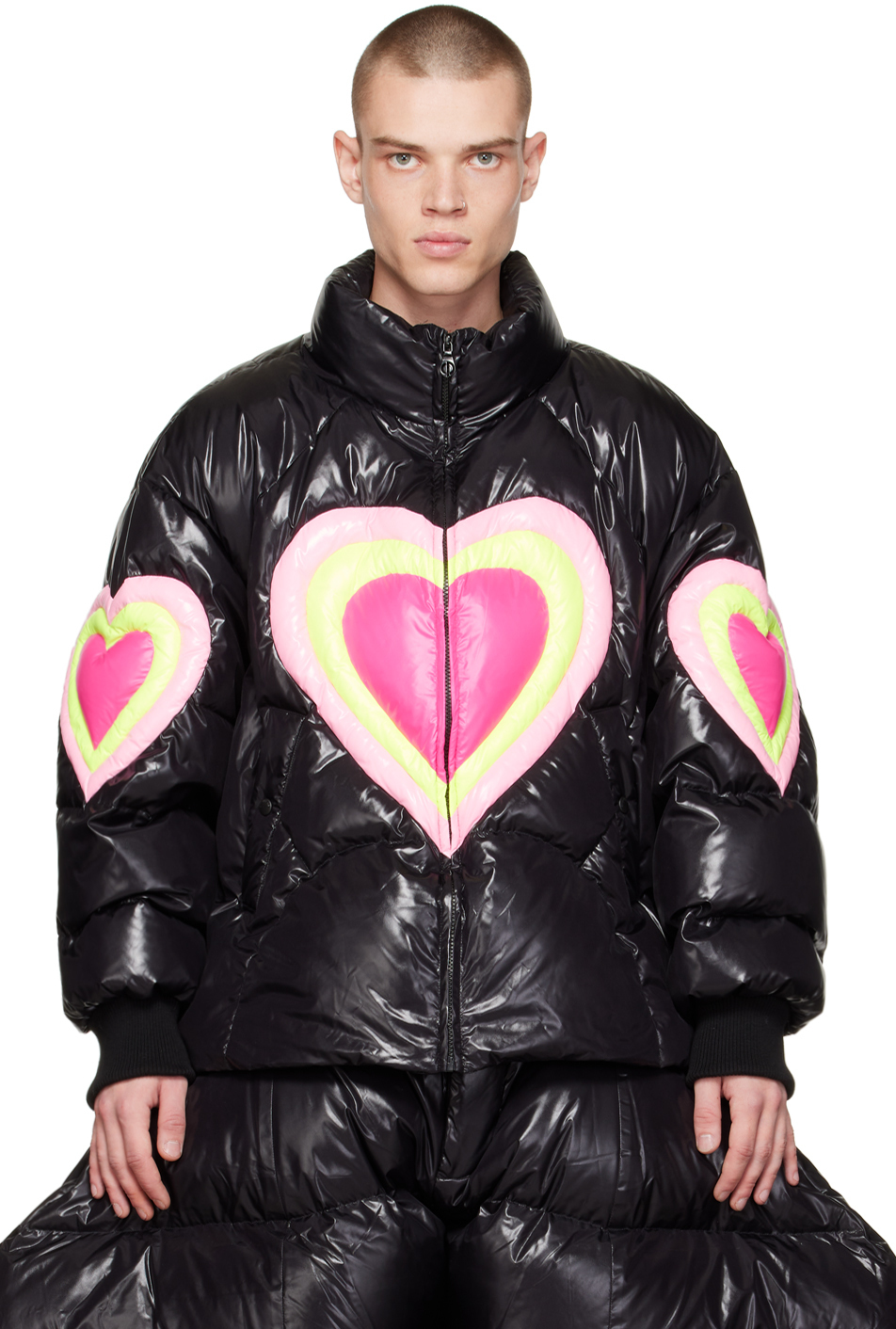 Chen Peng Black Down Long Jacket Chen Peng